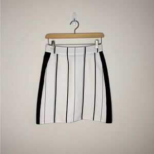 Judith and Charles Paola Skirt - White and Black Striped Mini Size 2